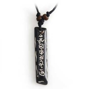 Yak Horn Anhänger, Om Mani Padme Hum 16