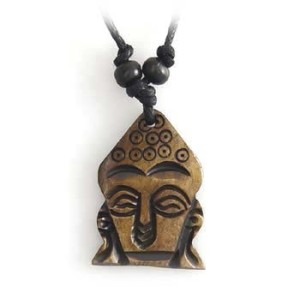 Yak Horn Anhänger - Buddha Kopf 3