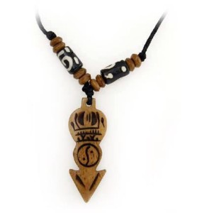 Yak Horn Anhänger - Tibet-Style, Vajrakila 1