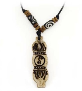Yak Horn Anhänger - Tibet-Style, Vajra 2
