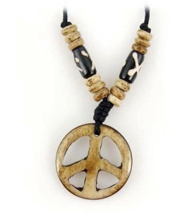 Yak Horn Anhänger - Tibet-Style, Peace 1
