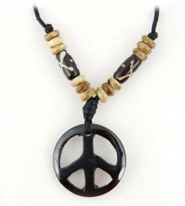 Yak Horn Anhänger - Tibet-Style, Peace 2