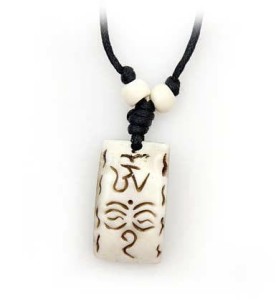 Yak Horn Anhänger, Om, Allsehende Augen 4