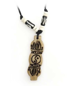 Yak Horn Anhänger - Tibet-Style, Vajra 1