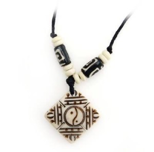 Yak Horn Anhänger - Tibet-Style, Vishvavajra 1