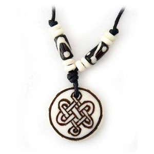Yak Horn Anhänger - Tibet-Style, Endloser Knoten 10