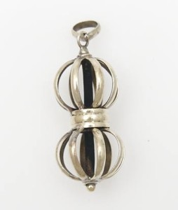 Vajra  Anhänger, Weißmetall