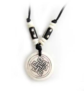 Yak Horn Anhänger - Tibet-Style, Endloser Knoten 6