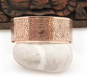 Eight Lucky Symbols Armreif, Kupfer