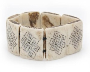 Yak Horn Armband "Endloser Knoten" aus Nepal