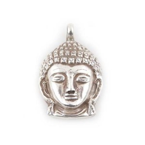 Buddha Sakyamuni Kopf Anhänger, Sterlingsilber (925)