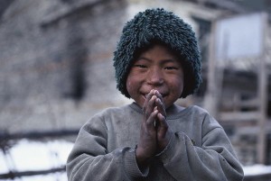 Poster 30 X 45 cm, Junge aus Pisang, Nepal