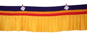 Fensterbehang aus Nepal, gelb 01, 200 cm