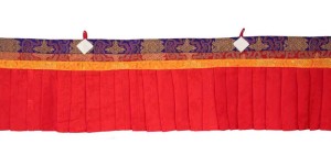 Fensterbehang aus Nepal, rot 02, 300 cm