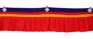 Fensterbehang aus Nepal, rot 01, 400 cm