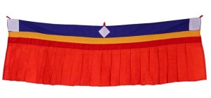 Fensterbehang aus Nepal, rot 01, 100 cm
