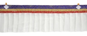 Fensterbehang aus Nepal, weiß 02, 200 cm