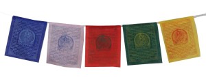 Gebetsfahne - White Tara - aus Nepal - Länge ca. 220 cm