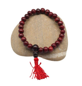 Handmala, mittelbraun, aus Holz