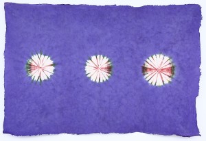 Lokta Papier-Bogen, Batikdruck, violet