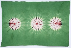 Lokta Papier-Bogen, Batikdruck, grün