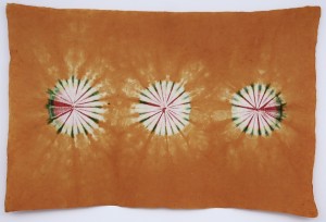 Lokta Papier-Bogen, Batikdruck, orange