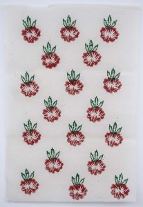 Lokta Papier-Bogen, Druck, Blumenmuster 2
