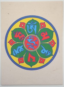 Grußkarte, "Om Mani Padme Hum"