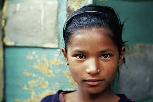 Poster 30 X 45 cm, Mädchen aus Kalpa, Indien