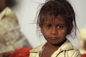 Grußkarte, Junge Inderin auf dem Kamelmarkt von Pushkar, Indien