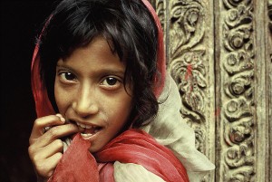 Poster 20 X 30 cm, Mädchen aus Panauti, Nepal