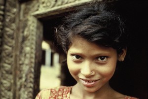Poster 30 X 45 cm, Mädchen aus Panauti, Nepal