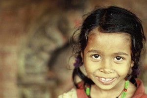 Poster 30 X 45 cm, Mädchen aus Panauti, Nepal