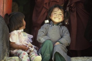 Grußkarte, Mädchen aus Phyang, Ladakh, Indien