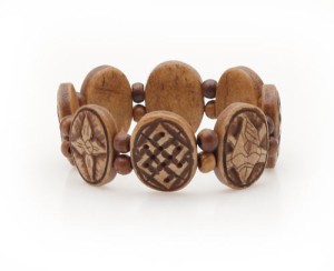 Yak Horn Armband "Eight Lucky Symbols" aus Nepal