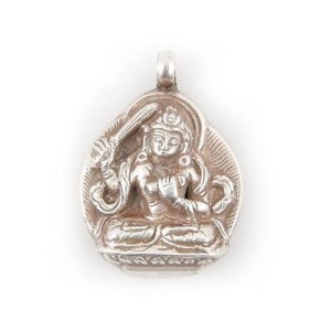 Manjushri Anhänger aus Nepal, Sterlingsilber (925)