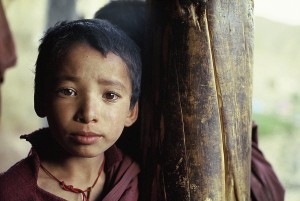 Poster 30 X 45 cm, Novize des Klosters Lingshet, Zanskar, Indien