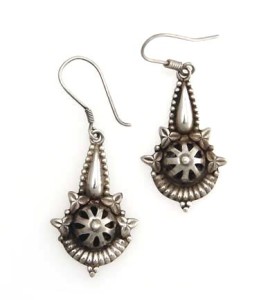 Silber-Ohrringe aus Nepal, Sterlingsilber (925)