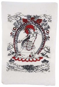 Lokta-Papier-Bogen, Druck, Vajrayogini