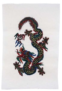 Lokta-Papier-Bogen, Druck, Drache 5