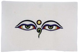 Lokta-Papier-Bogen, Druck, Allsehende Augen Buddhas 4
