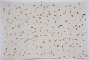 Lokta Papier-Bogen, natur mit Blüten