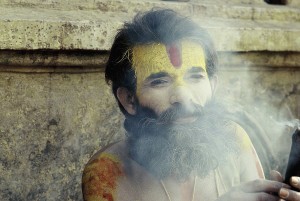 Grußkarte, Sadhu in Pashupatinath, Nepal