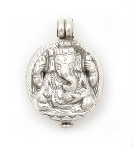Ganesh Anhänger aus Nepal, zum öffnen, Sterlingsilber (925)