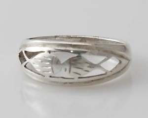 Ring Sterlingsilber (925) aus Nepal, Innendurchmesser 18,5 mm.