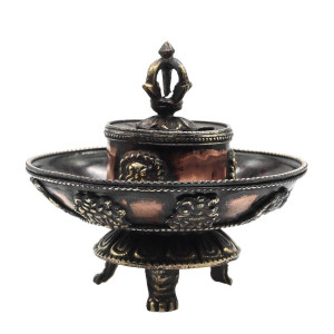 Räucherstäbchenhalter, Glückssymbole, Vajra aus Nepal