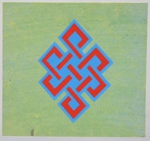 Endloser Knoten Tagebuch aus Nepal, grün