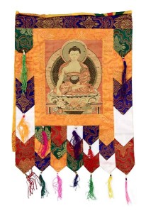 Stoff-Thangka, Sakyamuni Buddha, aufwendig