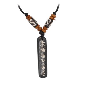 Yak Horn Anhänger - Tibet Style, Om Mani Padme Hum 9
