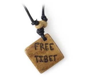 Yak Horn Anhänger, Free Tibet